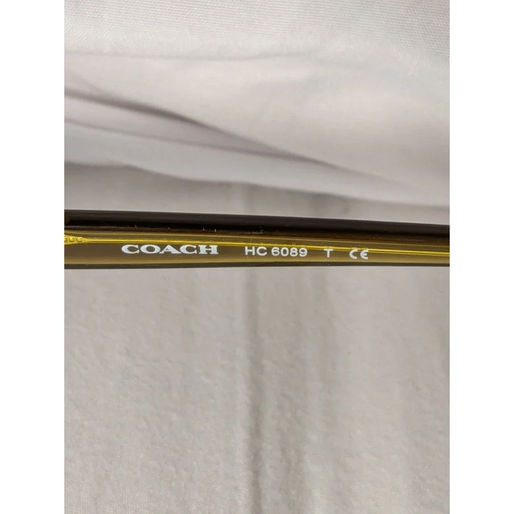 Coach Women's Eyeglasses HC6089 5400 Brown Green Clear Cat Eye 51-16-135